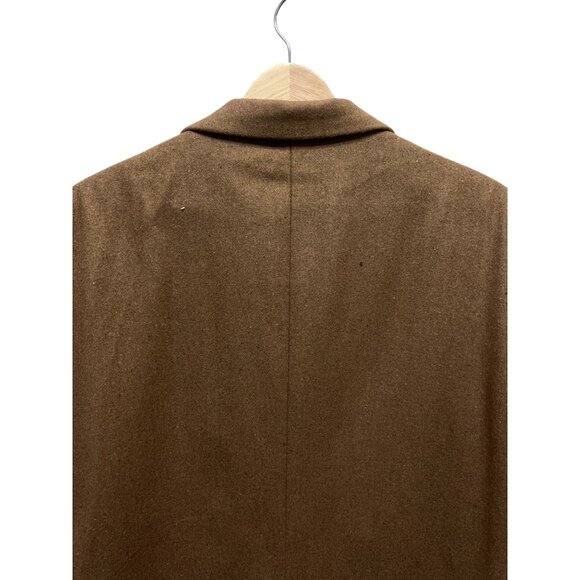 Coofandy Brown 3 Button Wool Feel Overcoat - Picture 7 of 8